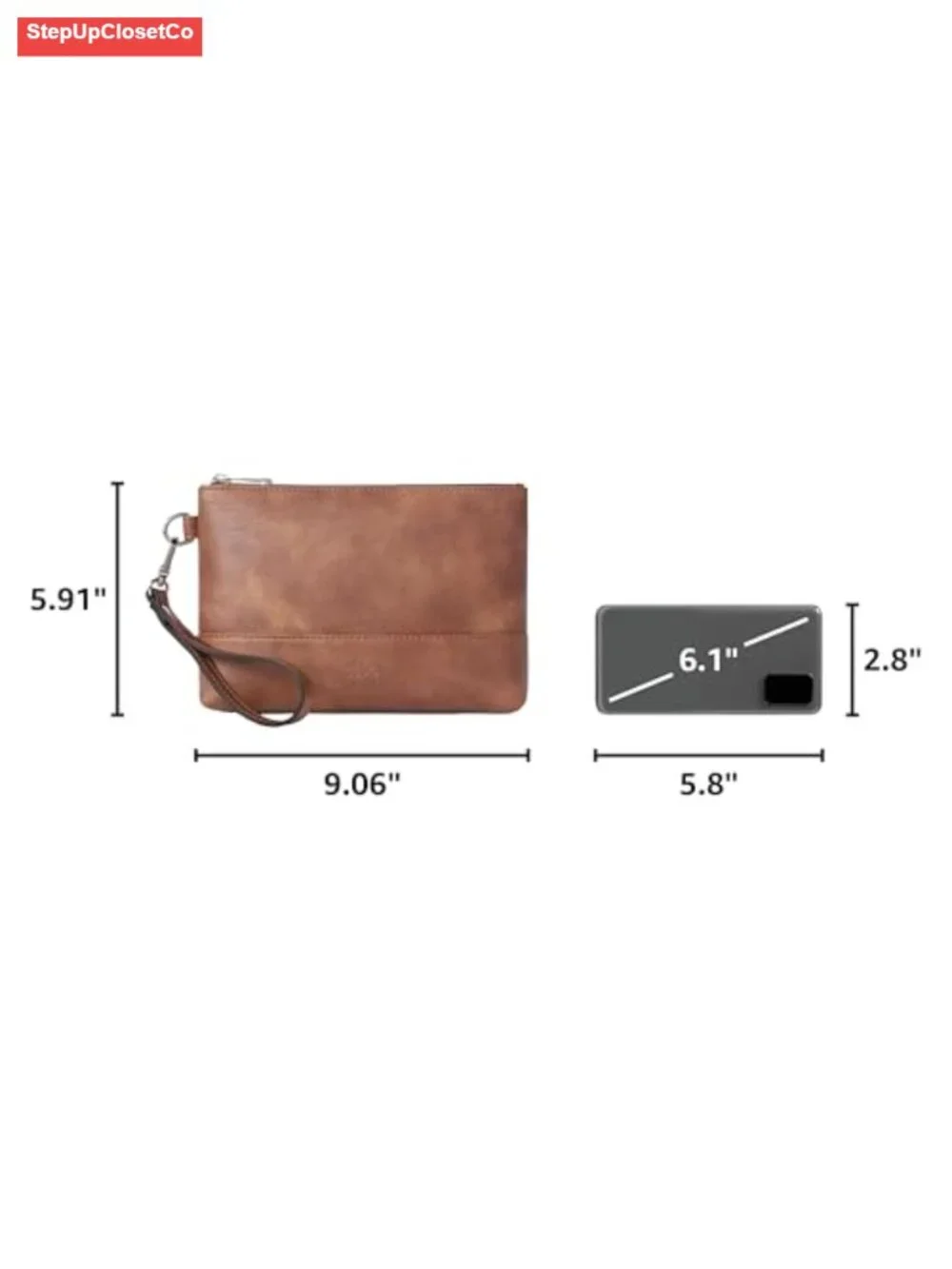 Large Capacity Women's Wristlet Wallet Faux Leather Clutch Purse with